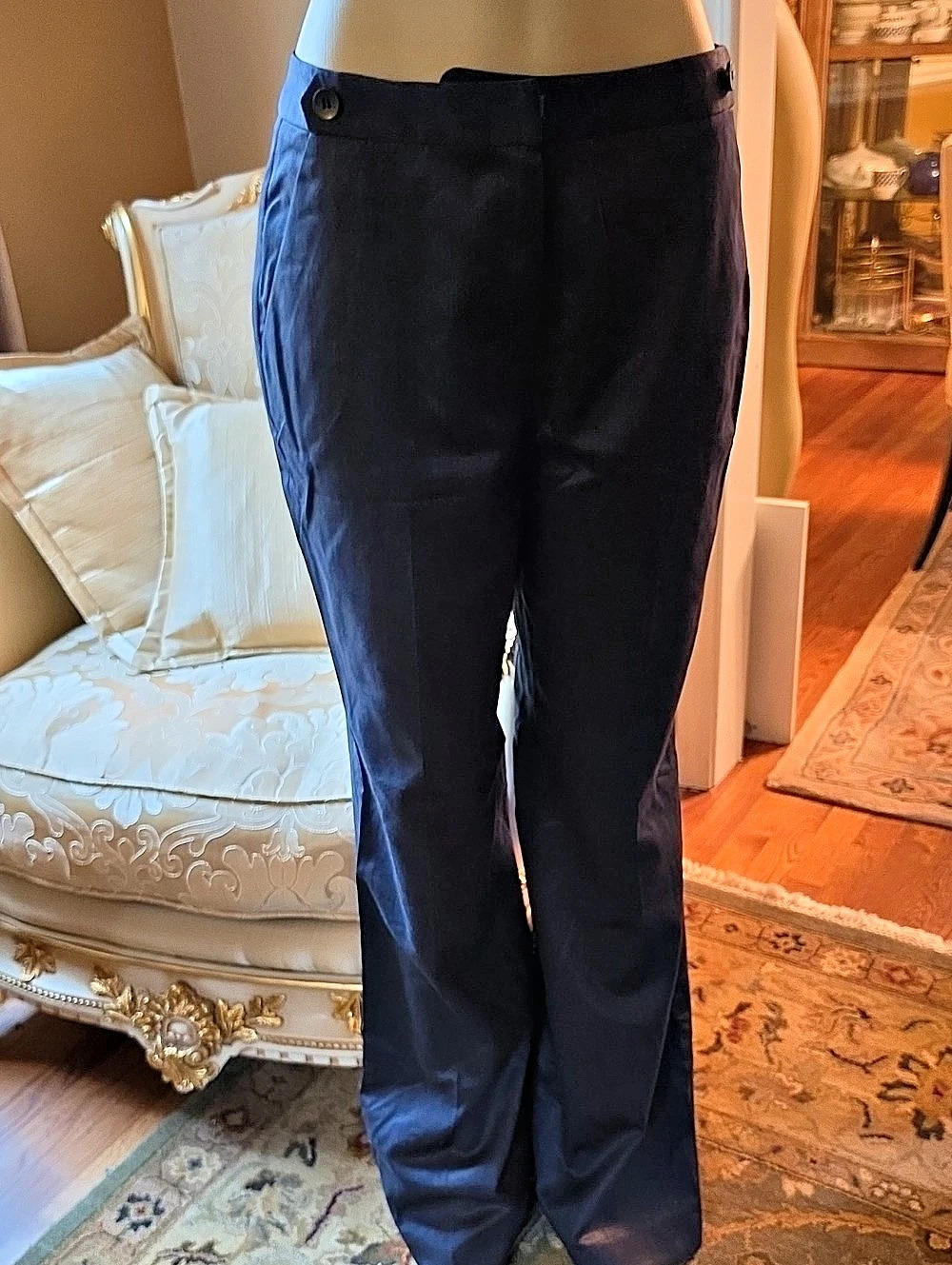 Women's Black Straight-Leg Trousers. New. Makes You Look  Classy. Nice Material.